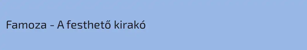 Famoza - A festhető kirakó